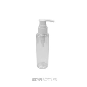 120 ml PET Bottle Clear with Lotion Pump White – 25 Pcs