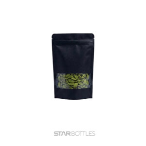 500 gm Window Pouch Black – 100 Pcs