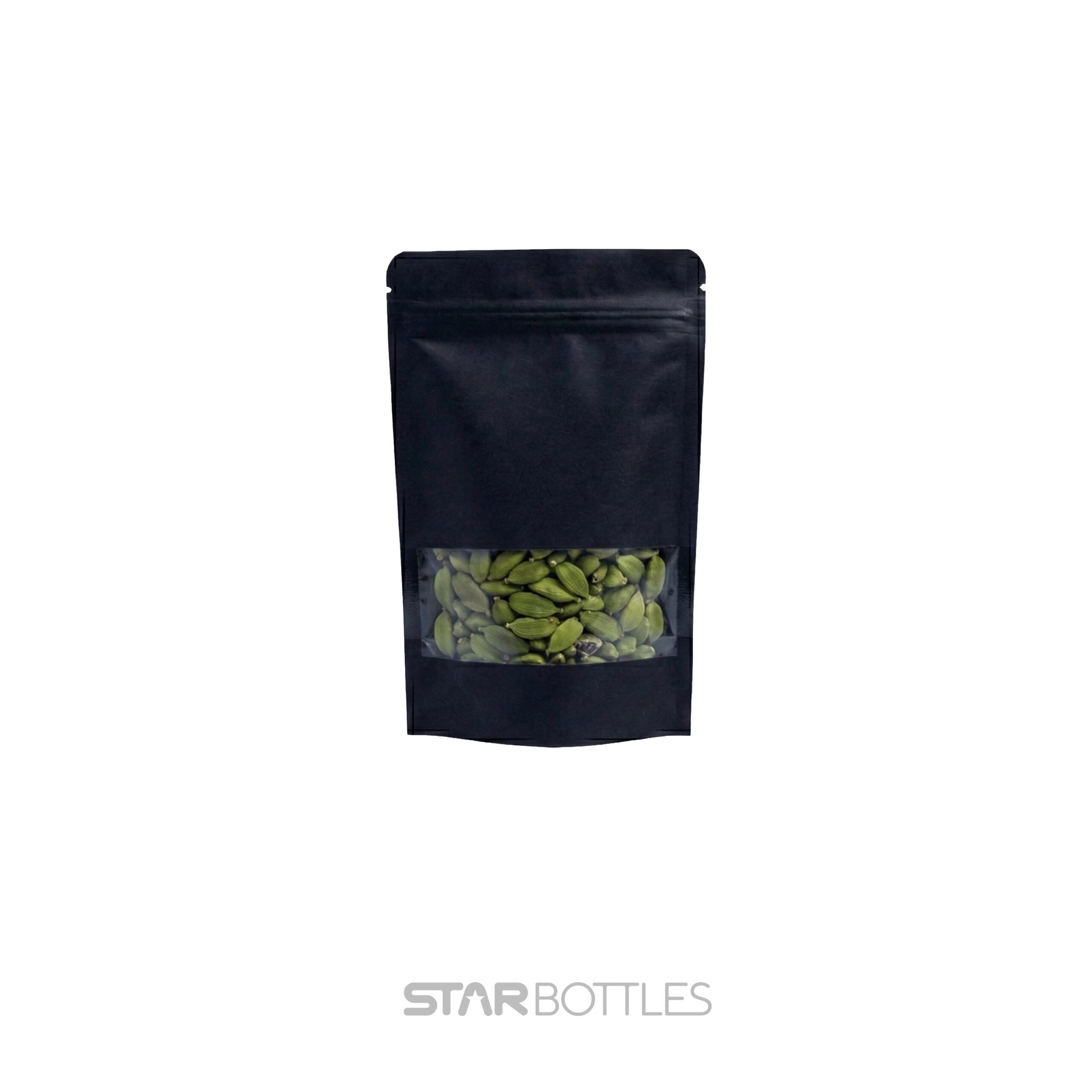 500 gm Window Pouch Black – 100 Pcs